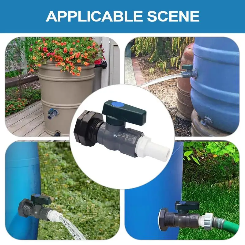 Outdoor Water Spigot Rain Gutter Diverter PVC Rainwater Accessories Connector For Outdoor Standard 3/4-Inch Diameter Faucets