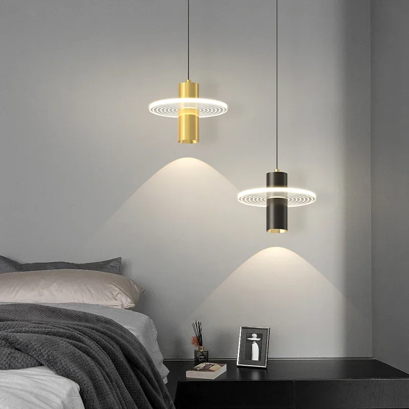 

Modern Creative Hanging Light Indoor Gold Black Decoration Droplight LED Mini Chandelier Dining Bar Kitchen Bedroom Pendant Lamp