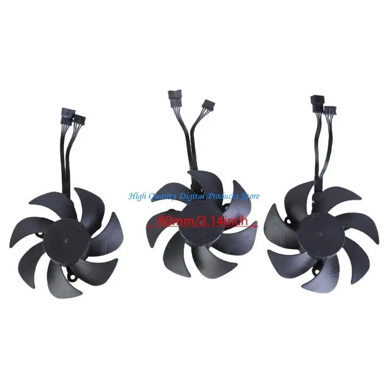 พัดลมระบายความร้อนการ์ดการ์ดกราฟิก u2je สำหรับ RTX3060 การ์ดวิดีโอที่เหมาะสมที่สุด radaition