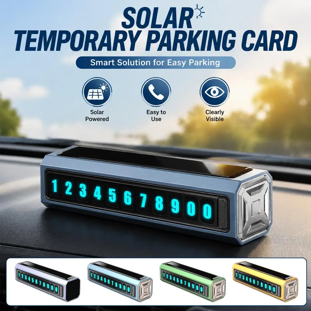 Sensing Intelligent Parking Sign Central Control Move License Plate Radar Sensing Instrument Panel Temporary Parking Sign Decor