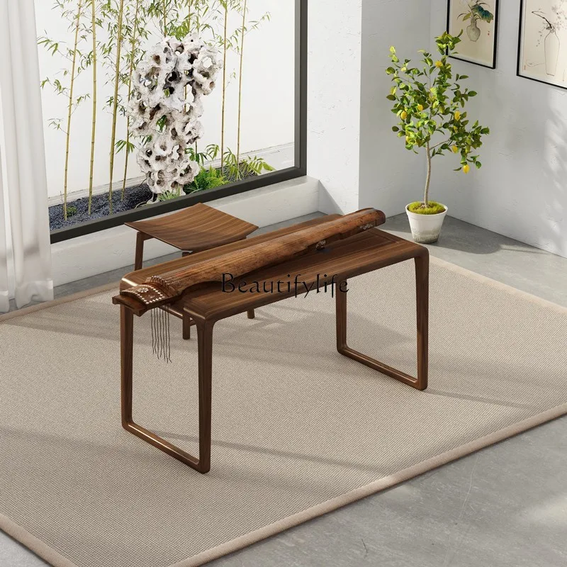 

Chinese antique simple guqin table and stool