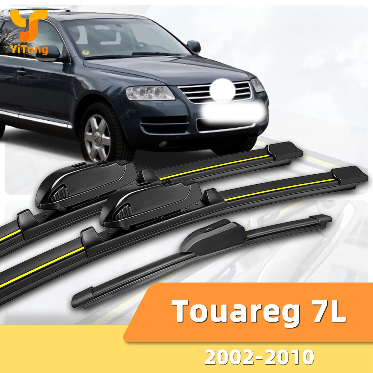 Scheibenwischer passend für Volkswagen VW Touareg 7L (2002-2010) Naturkautschukstreifen, geräuschlos, Auto-Windschutzscheibenwischer, Autoteile