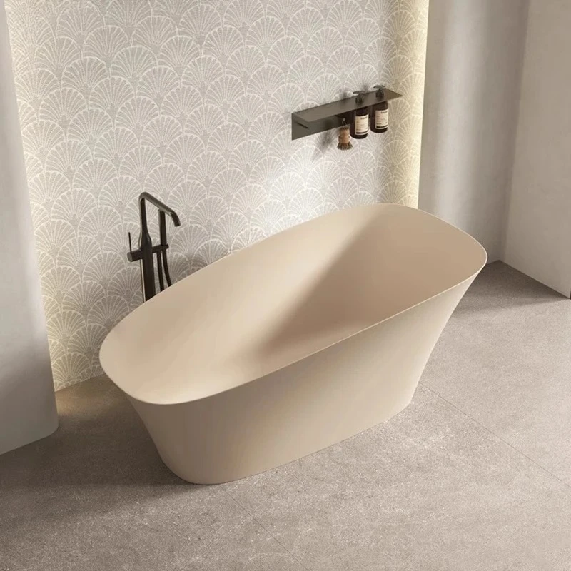 

Matte household artificial stone bathtub Double hotel B & B integrated freestanding bath