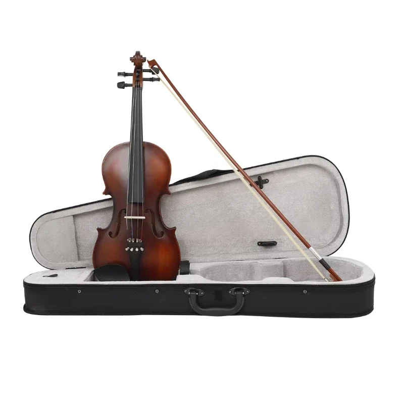 

Adult Practice Handmade 4/4 Violin with Free Box and Spare String Bow