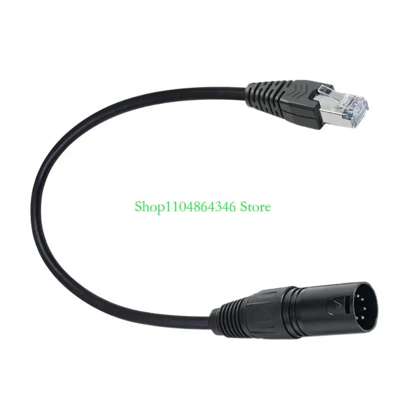 5asd xlr5pin macho e fêmea para RJ45 extensão do conector masculina 19.69in