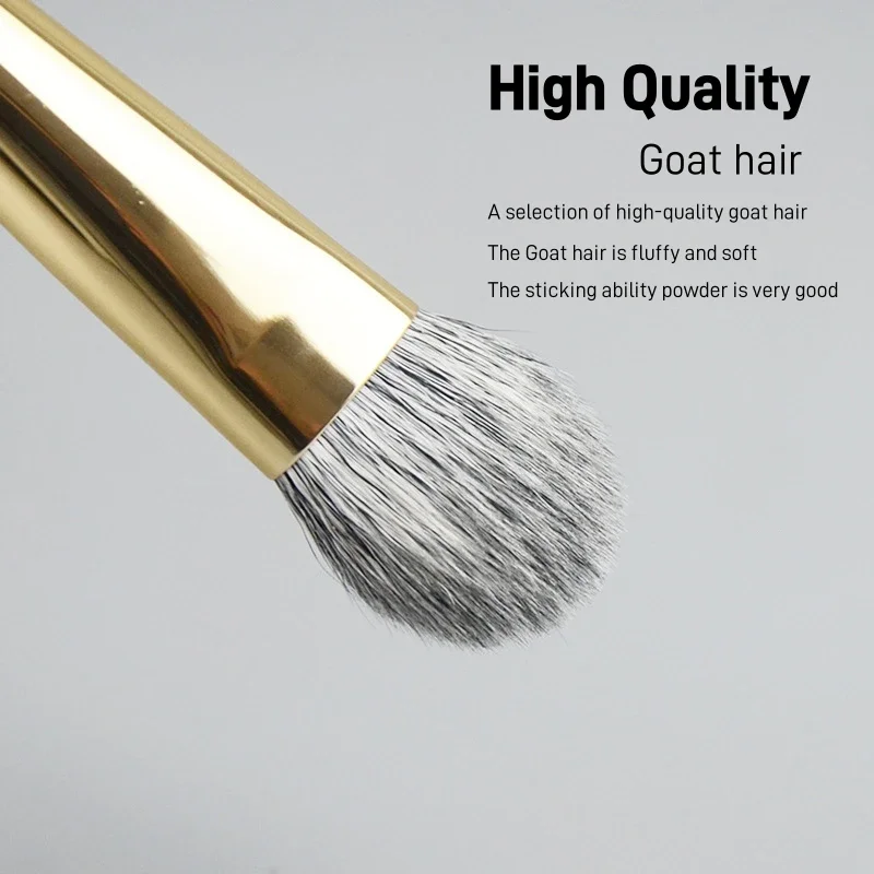 Brocha para colorete, resaltador, sombra de cara, brochas de maquillaje, colorete de cabra Natural, herramientas cosméticas esenciales