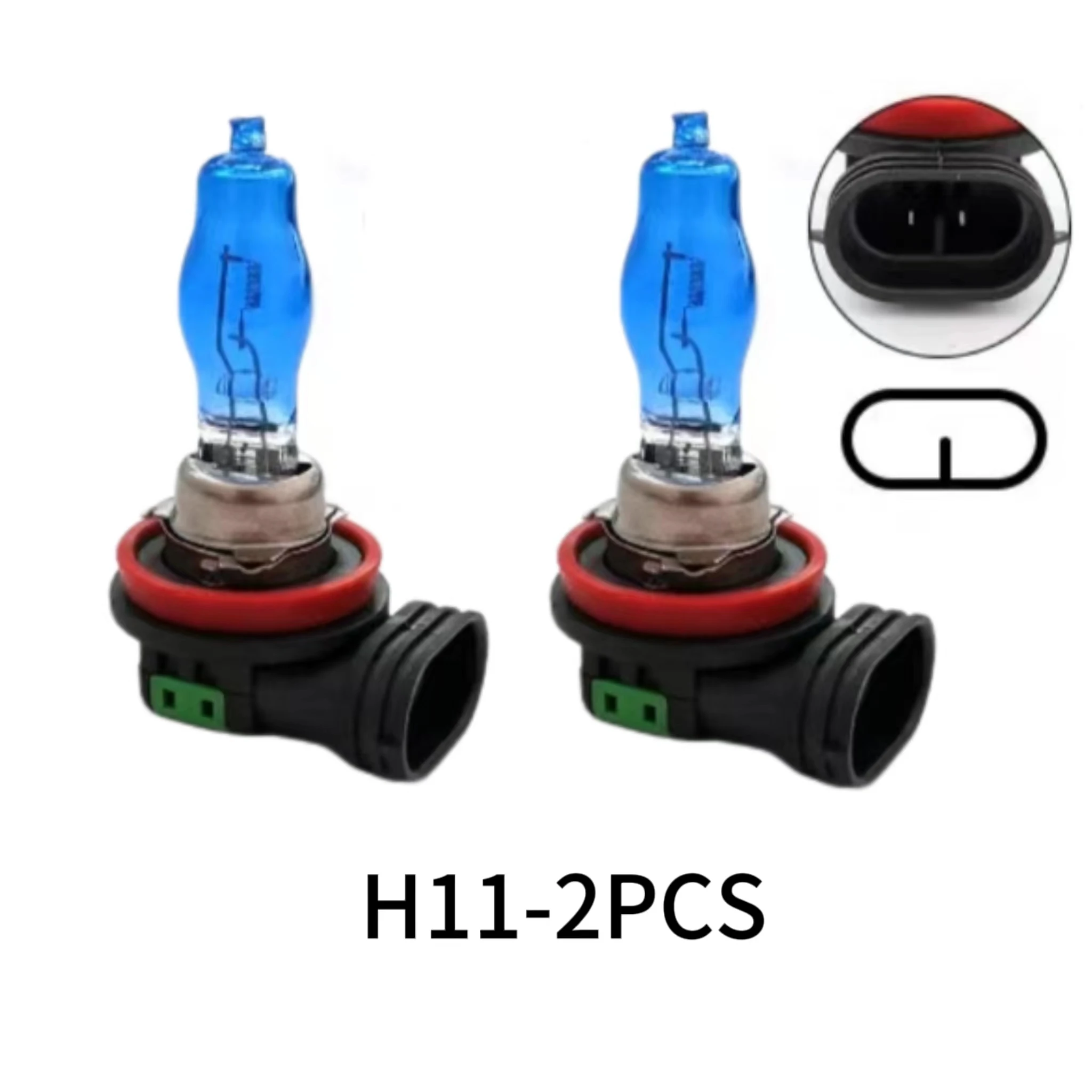 

12V Automotive Halogen Headlight Bulb H7 6000K Super Bright White Halogen Bulb Blue H1 High Beam H11 H8 9006 Replacement Bulb