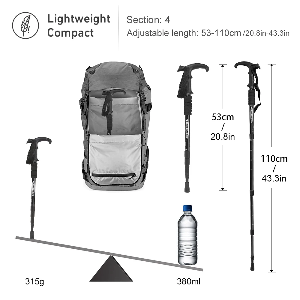 Folding Trekking Pole Stick 2