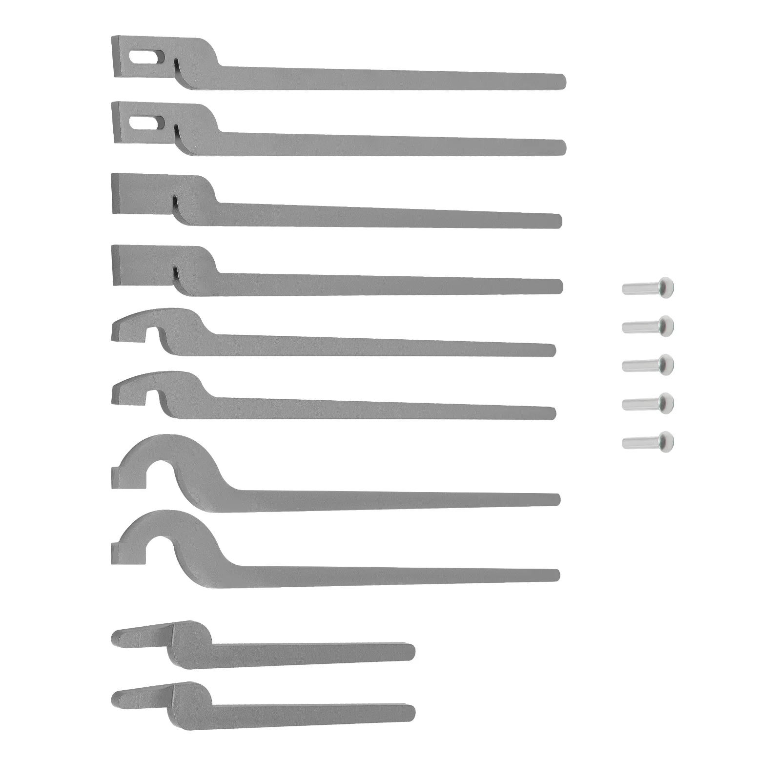 For Aluminum 5 Types Tongs bundle Set With Scroll Tongs V-Bit Tongs Slot Jaw Tong Fan Removal Wrench Coupler Removal