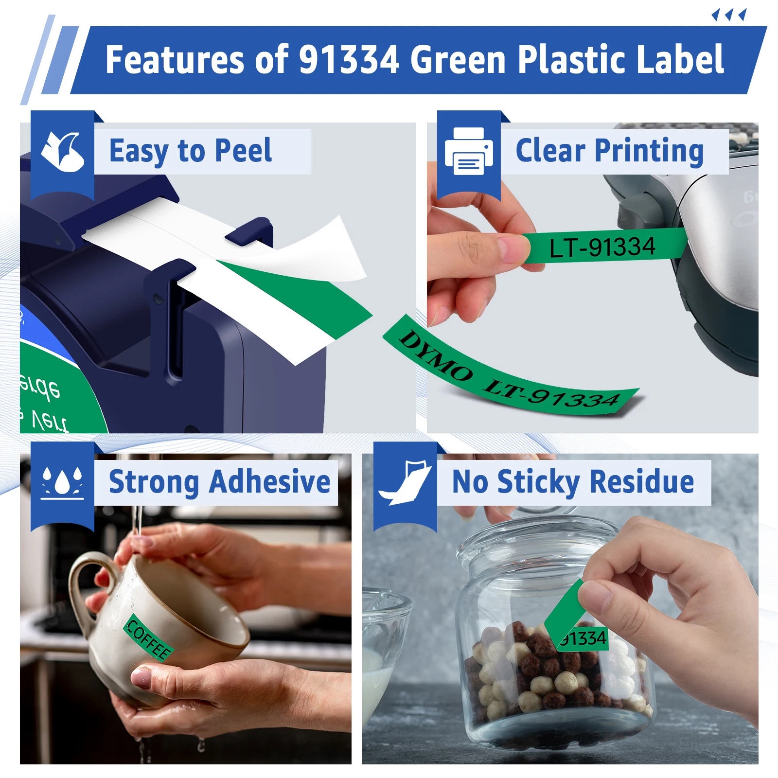 3-10PK 12mm Tapes Compatible for Dymo Letra Tag A91334 A91330 91331 16952 Label Ribbon for DYMO LetraTag Plus LT100H QX50 Maker