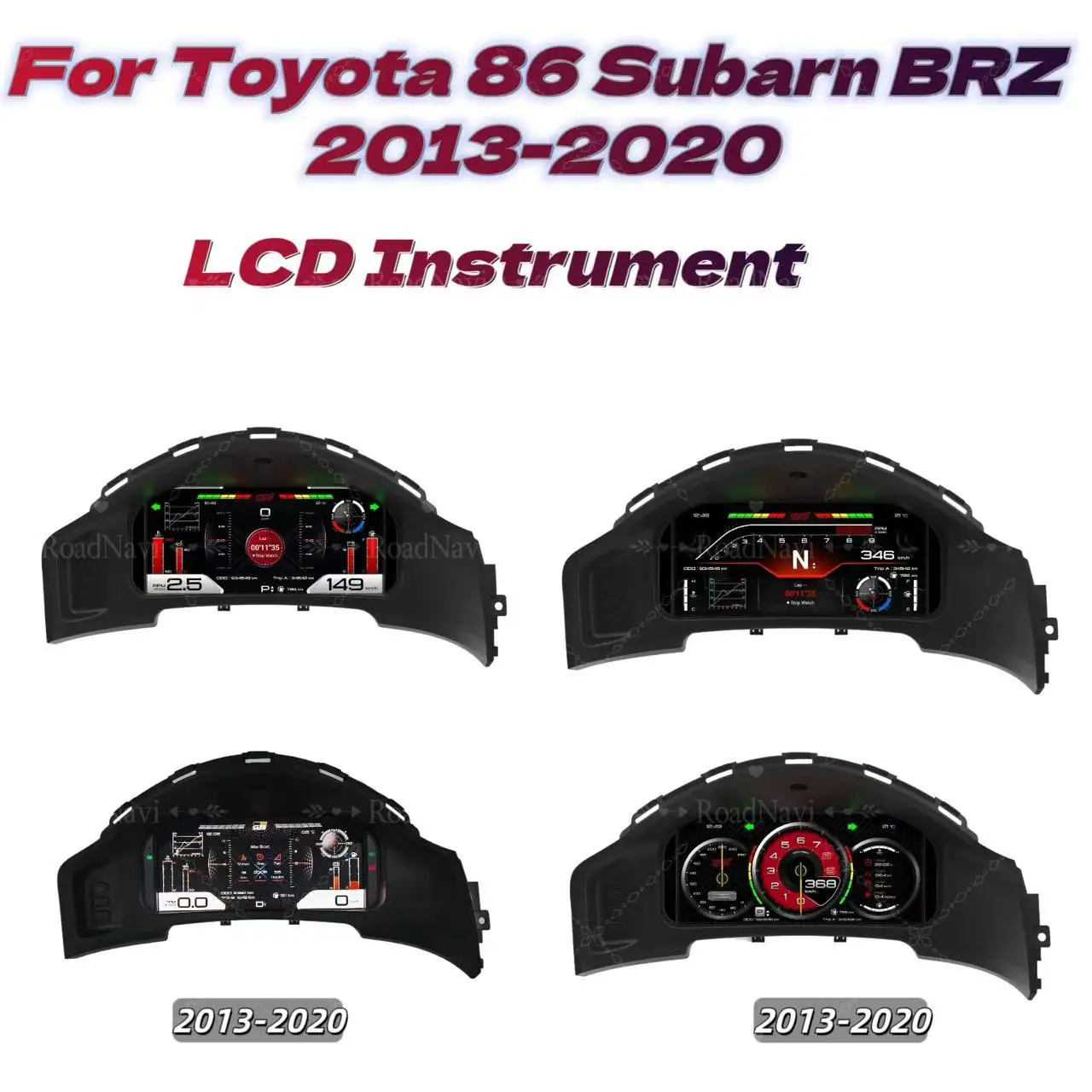 RoadNavi Car Auto Speedometer for 2013-2020 Toyota 86 S ubaru BRZ  LCD Digital Cluster Car Virtual Cockpit DashboardAR