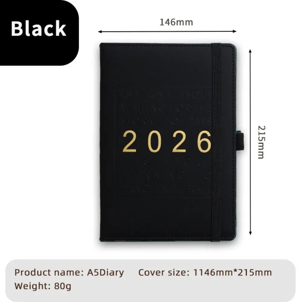 الإنجليزية 2026 جدول مخطط المفكرة 12 شهرا مقاومة للاهتراء A5 جدول أعمال التخطيط دفتر المحمولة المرجعية مكتب العمل مخطط