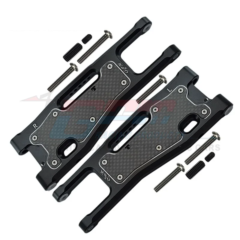 GPM Metalen Koolstofvezel Front Lower Suspension Arm 9530 9531 9633 voor Traxxas 1/8 Sledge 4WD Monster Truck 95076-4 Upgrade Onderdelen
