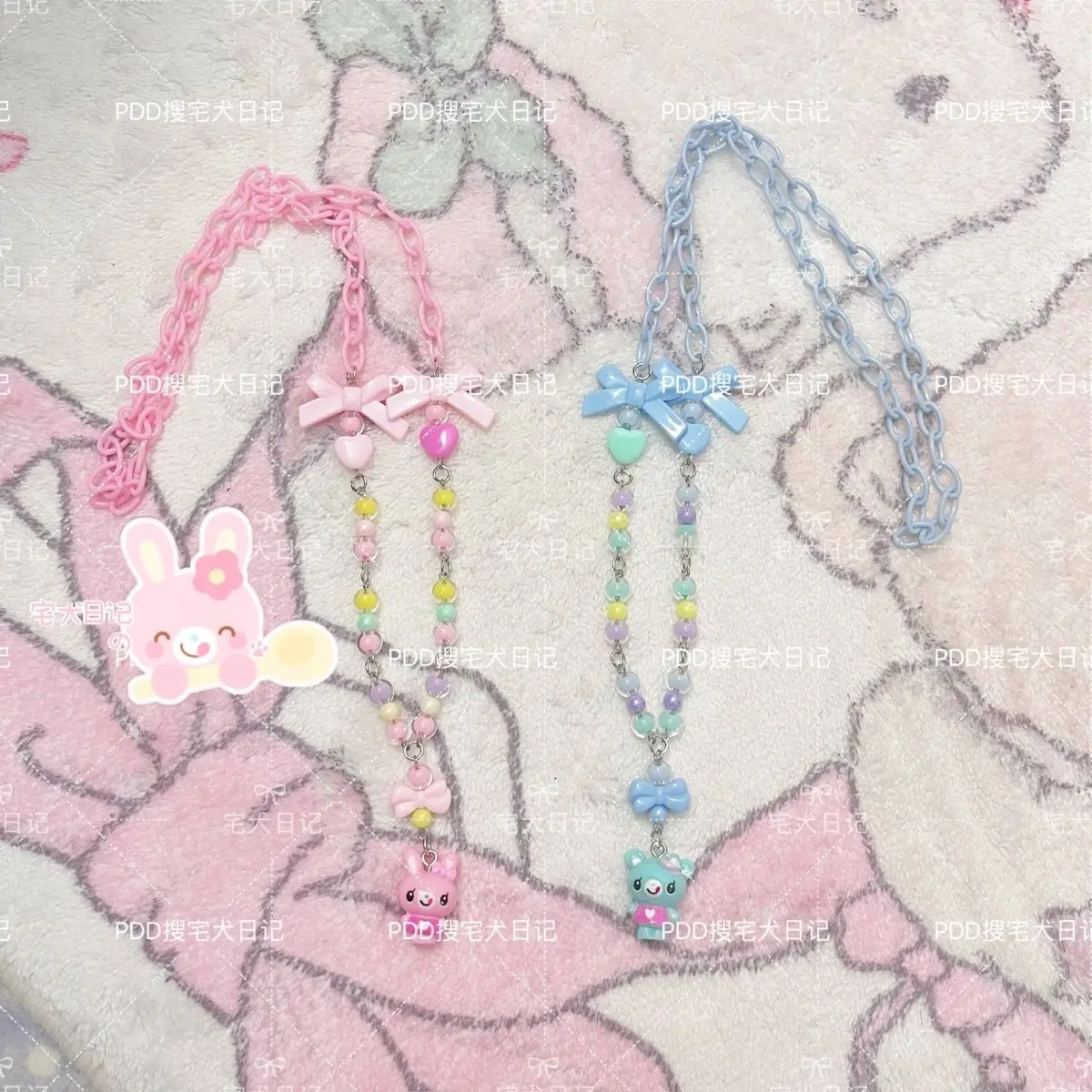 

Оригинальное самодельное японское мультяшное Mp ожерелье из бисера ярких цветов, одежда для дочери, аксессуары Y2k, ожерелье для женщин