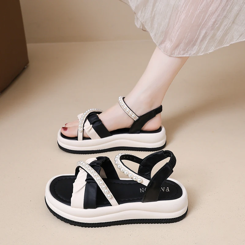 

Classic Daily Casual Women Summer Sandals Flat Anti Slip Stable Sole Student Outdoor Wear Shoes