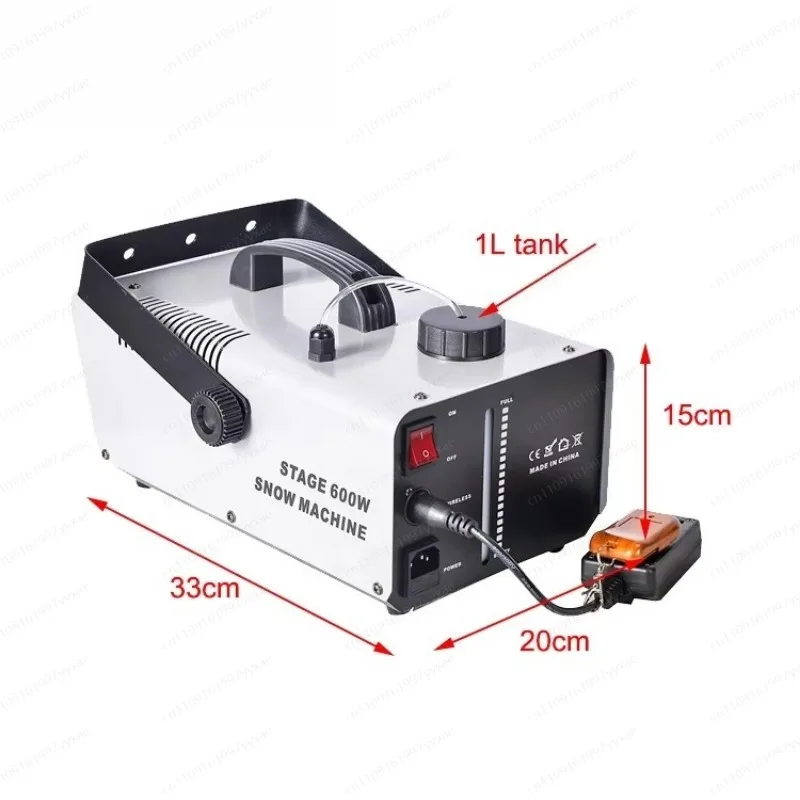 

1500W Wedding Snow Machine – Wireless Remote, Low Consumption for Lasting Romance