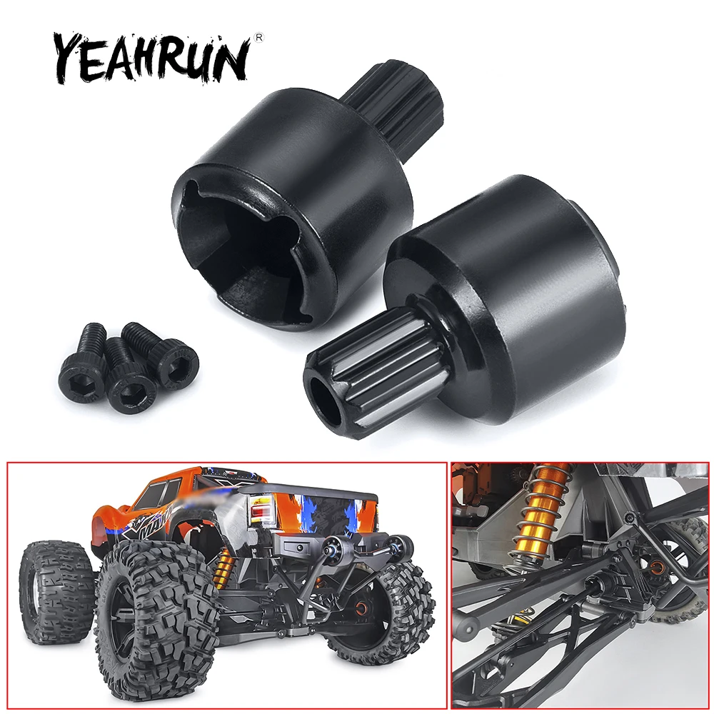 YEAHRUN 2 szt. Metalowa miseczka z napędem Diff dla 8s X-Maxx 77086-4 zatrzask na części zamienne 1/5 samochodów ciężarowych RC