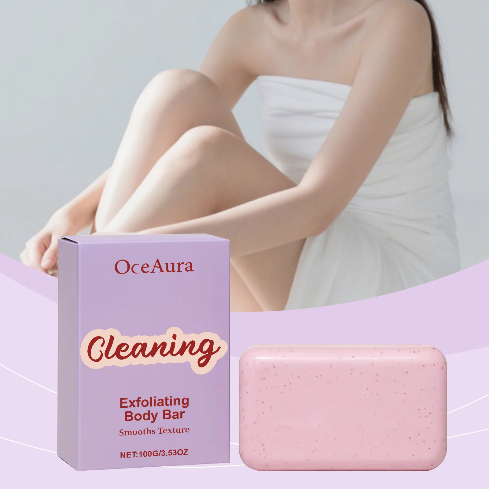 

Body Exfoliating Cleansing Soap - Gently Cleanses Body Skin, Leaves a Fragrant Scent & Moisturizes, Bath Care Product