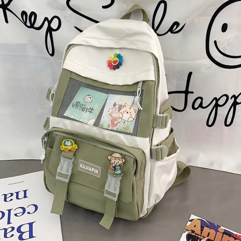2026 New Girls Schoolbag High School Backpack Large Capacity Multi Pockets Student School Bags For Teenage Kawaii Women