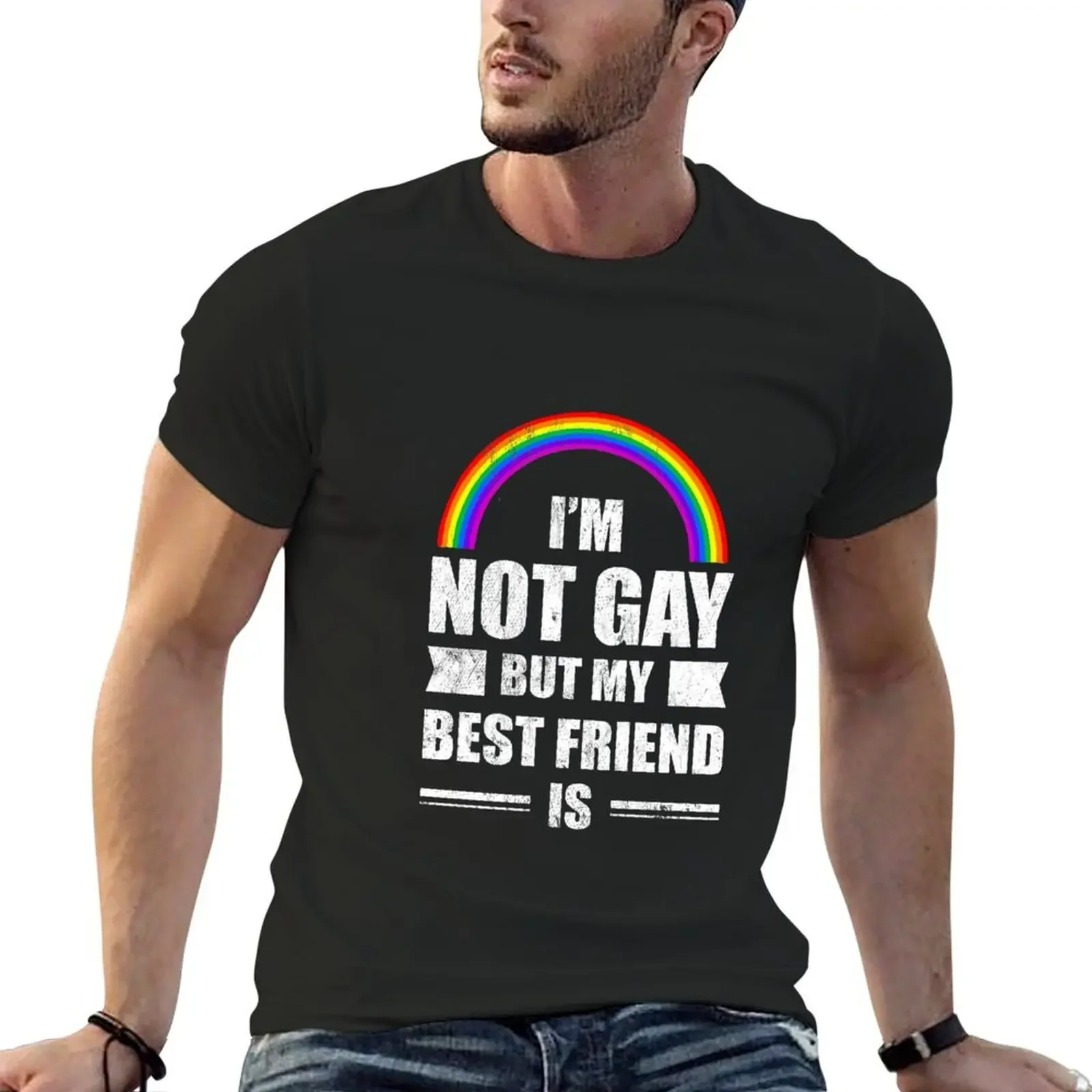 I'M Not Gay But My Best Friend Is Lgbt T-Shirt rapper graphic tees vintage anime shirt animal prinfor boys mens funny t shirts