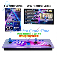 Pandora DX LED Trackball Arcade Game Console, 2 Players Joystick, Retro 3D Box, Switchable, 3000 Horizontal, Vertical 516 Games