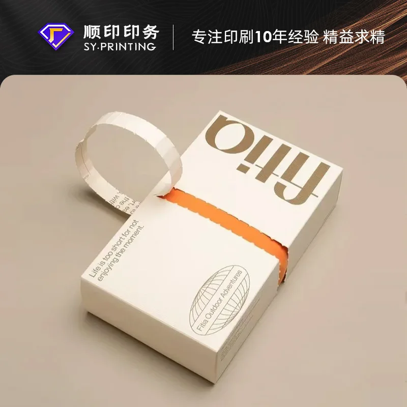 Custom Tear-off Paper Box Custom Color Printing Toy Small Batch Custom White Cardboard Zipper Packaging Box Custom wit