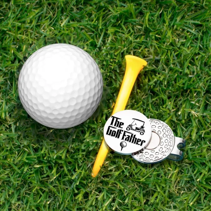 Der Golf vater Golfball marker mit magnetischem Hutclip, lustigem Zubehör und Golf geschenken für Männer Papa Opa, Geburtstag