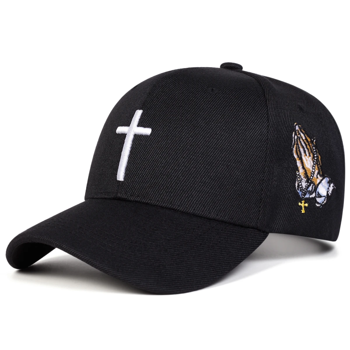 Unisex Cross Embroidery Baseball Caps Spring Autumn Outdoor Adjustable Casual Hats Sunscreen Hat Sports Cap
