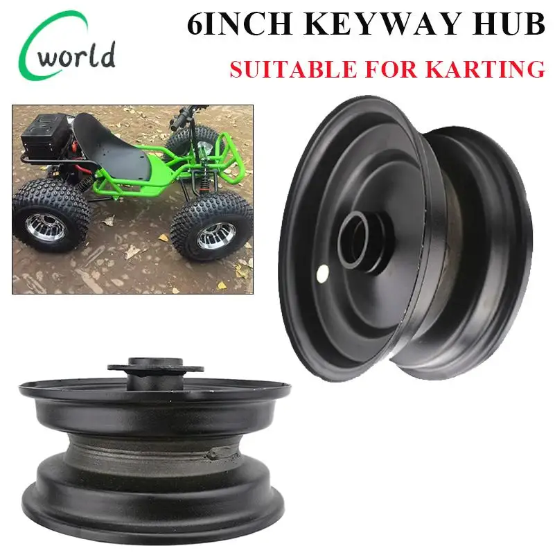 

6-inch ATV kart front/rear wheels suitable for use with 13X5.0-6 13X6.50-6 145/70-6 tires and wheels