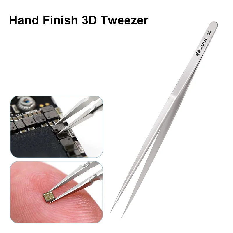 2UUL TW01 3D Hand Polish Tweezers  For Phone Repair  For Flying Hard Wire Everyday Forceps Super Hard Extra-point Tweezers