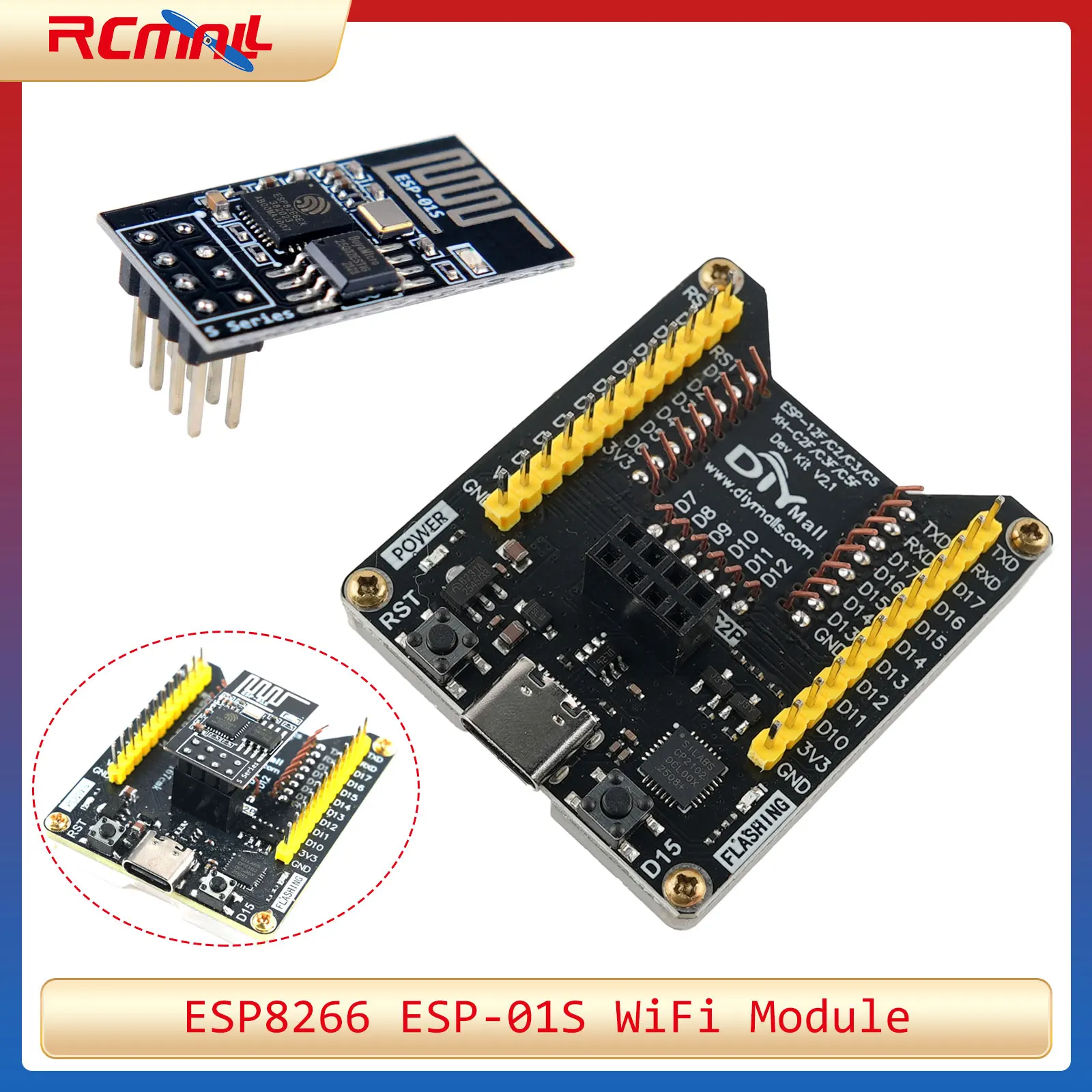 ESP8266 ESP-01S Serial WIFI Wireless Transceiver Module with 4MB Flash Send Receive LWIP AP+STA ESP-01 Advanced Version