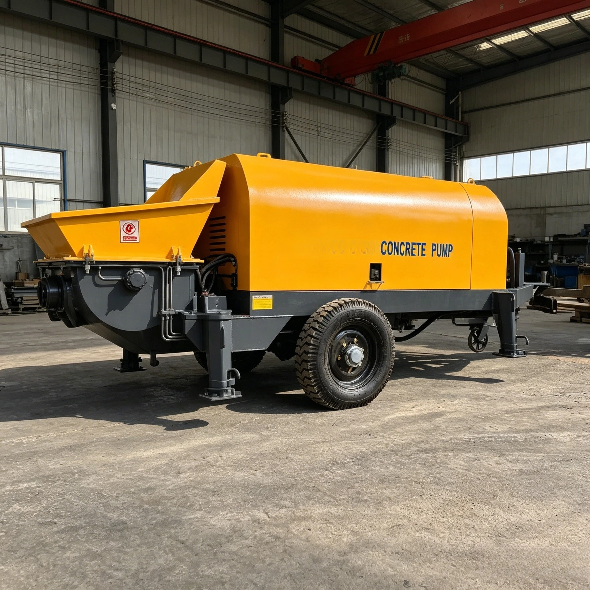 20m3/h Concrete Pump Small Hydraulic Trailer Concrete Pump for Rural House Building Foundation Customized