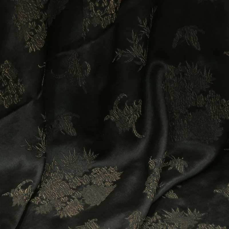 

Silk Crowne crepe jacquard gauze fabric washable designer ramie
