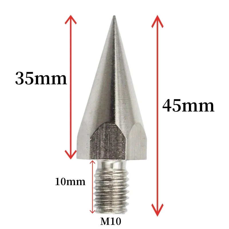 Wholesale M10 Prisms Pole Point GPS Pole Tip Prisms Mini Centering Rod Stainless Steel Replacement Point with 1/4