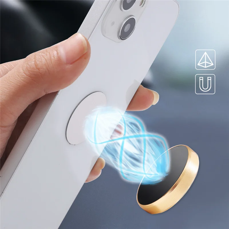 Thin Metal Plate Disk For Magnetic Car Phone Holder Iron Sheet Sticker Disk For Magnet Tablet Desk Phone Car Stand Mount Round image 2
