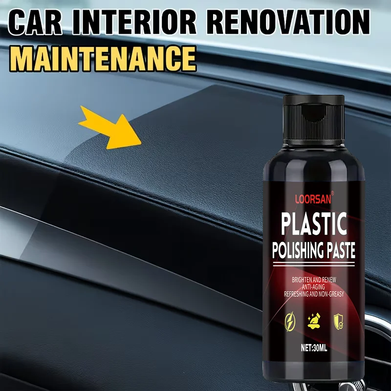 Multi-Purpose Car Plastic Leather Repair Paste Scratch Remover Anti-Aging Polishing Wax for Interior Seats Steering Wheel