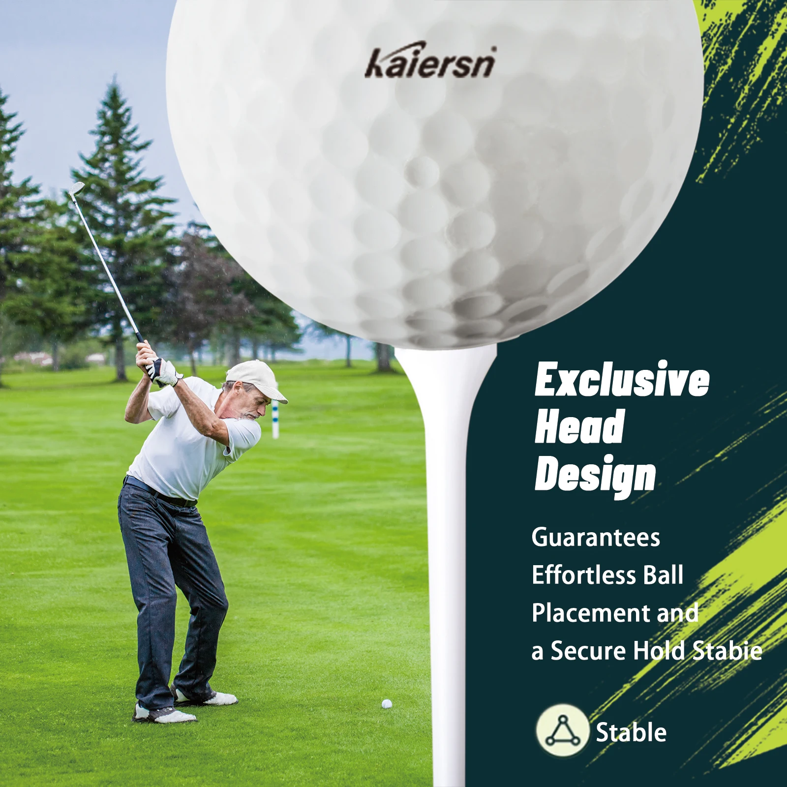 50 Stück professionelle Golf-Tees, 38 mm/70 mm/83 mm Länge, Kunststoff-Tee-System für Golfer – Detail 2