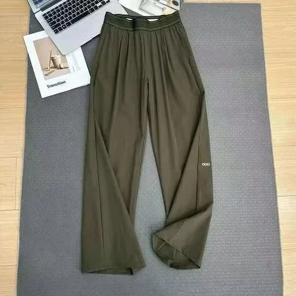 2026 Trendige, lockere Freizeithose für Kinder, Sommer, hohe Taille, dünne Yogahose, atmungsaktiv, fließend, gerader Schnitt, weites Bein, Sweatpants – Detail 8