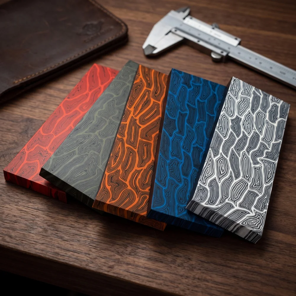 G10 Composite Material Board Damascus Tortoise Shell Pattern Knife Slingshot Handle DIY Making Grip Scale Patch Accessories