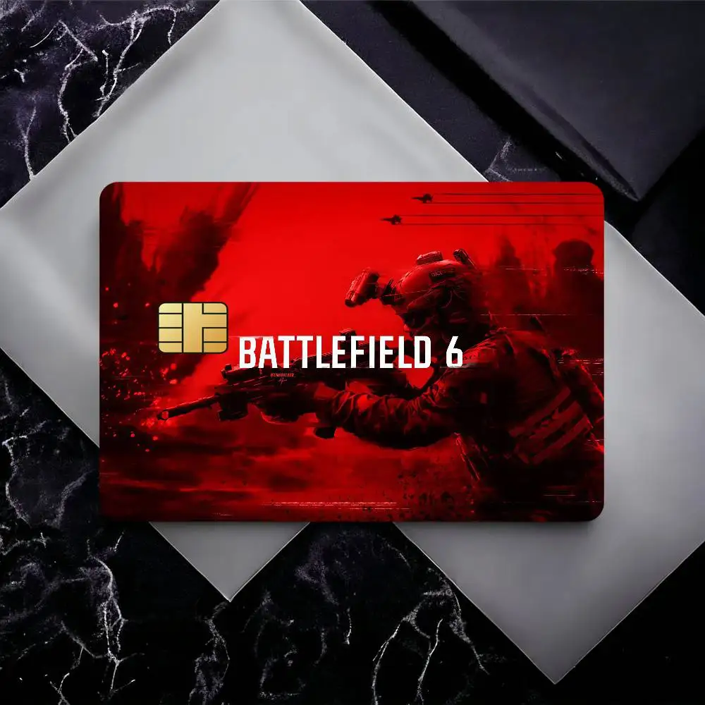 B-Battlefield6 FPS Game Perfect Gift Ide merch  layout  Cover Credit Card Stickers   Distinctive design