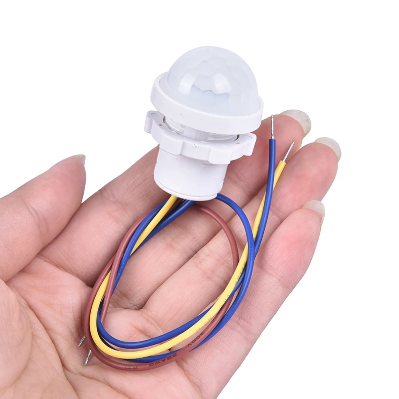 1PC White Home Indoor Outdoor Infrared Light Motion Sensor Led Sensitive Night Lamp Head Mounted Tube Light Controller