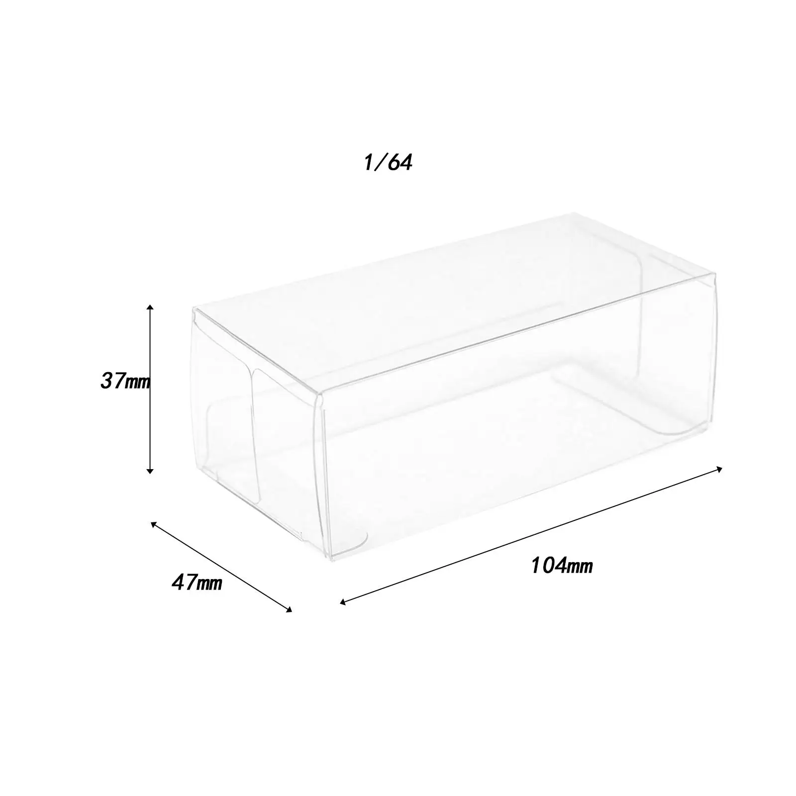 20x PVC Transparent Box Protection Box 1/64 Scale Vehicle Model Car Case for Toys Cars Action Figures Model Cars Collectible