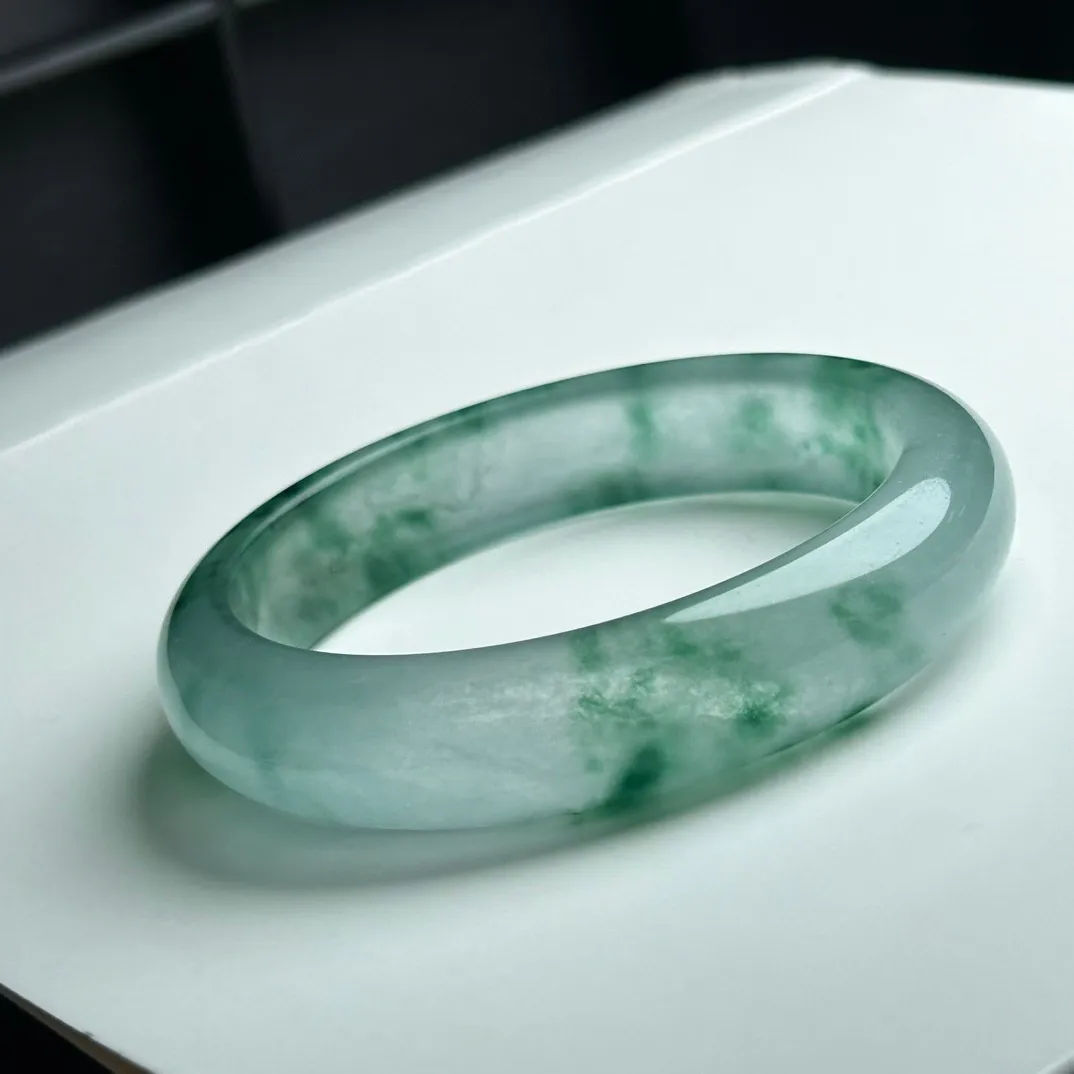 Certified Jade Bangles Women Healing Gemstone Fine Jewelry Genuine Myanmar Jadeite Ice Floating Burma Jade Bangle Bracelets