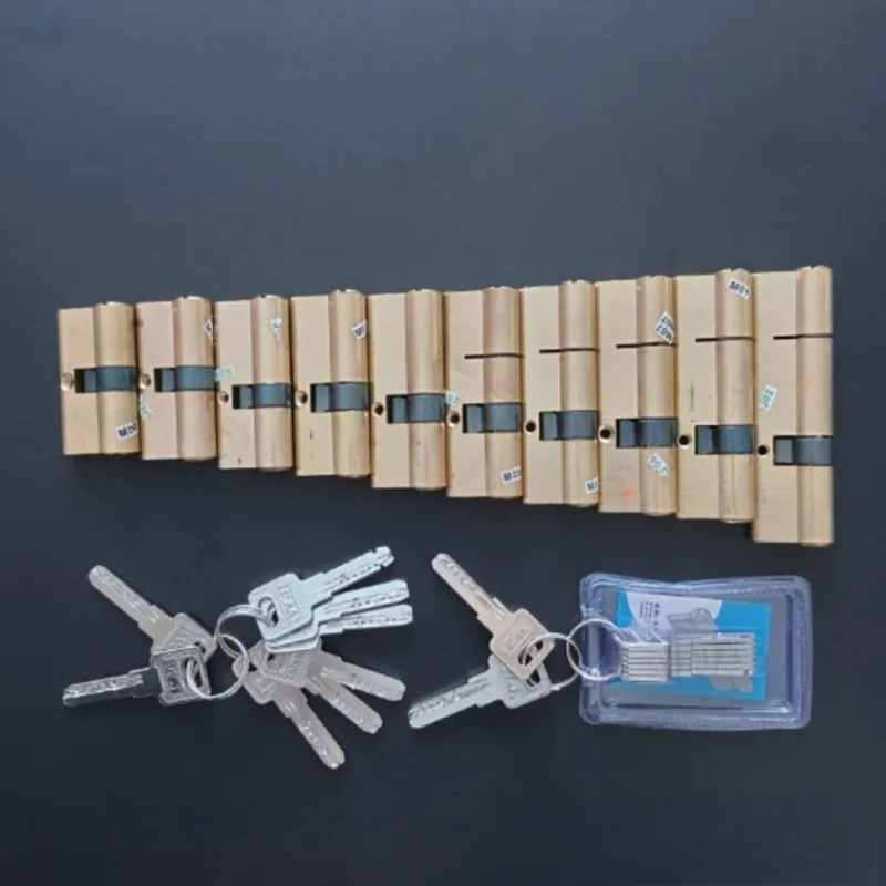 Serratura intased a cilindro per porta 65 70 80 90 115mm Cilindro AB Chiave antifurto Ingresso Serratura per porta in ottone Nucleo allungato Chiavi estese