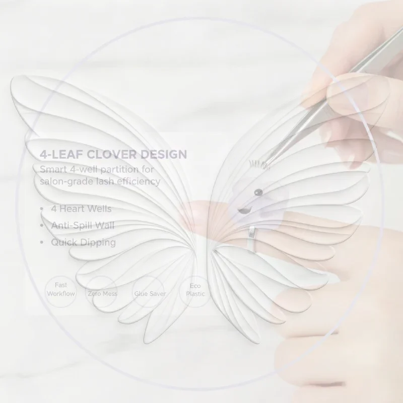100 Pcs Disposable Eyelash Glue Cup Holder Tattoo Pigment Eyelash Extension Makeup Women Lash Supplies