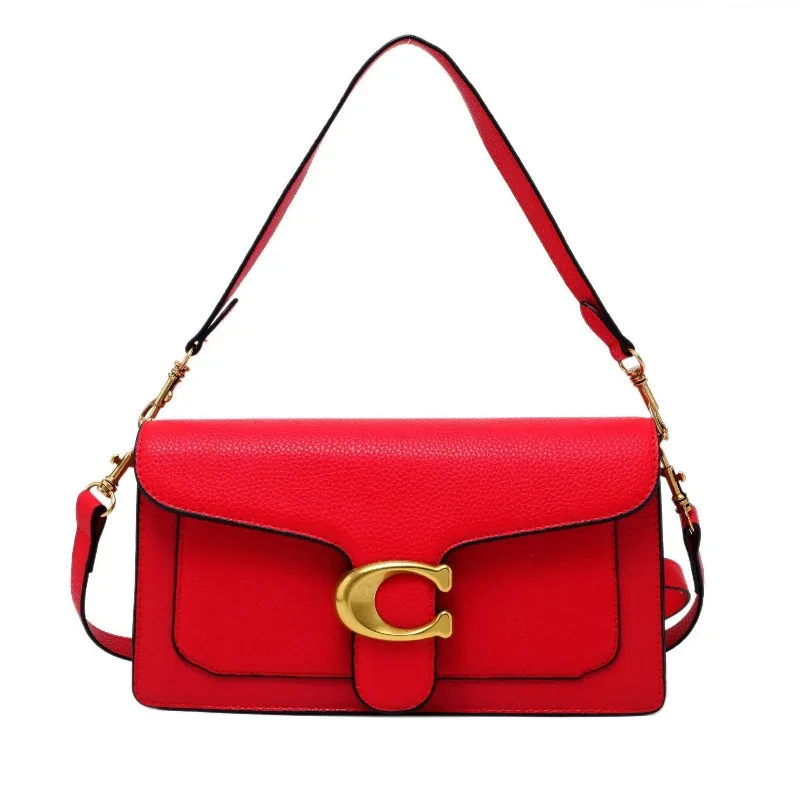 Borsa a tracolla da donna nuova da 25 anni, borsa a tracolla, borsa, tinta unita di fascia alta, borsa quadrata semplice, borsa da pendolarismo multistrato