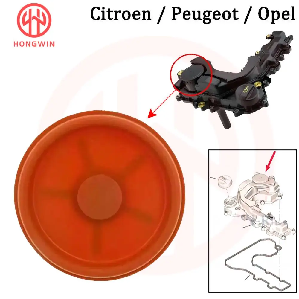 1/2/5pcs PCV Valve Cover Membrane 9811687980 For Opel Mokka DS HNP EB2ADT HN05 Peugeot 208 308 408 508 Citroen Berlingo C3 C4 C5