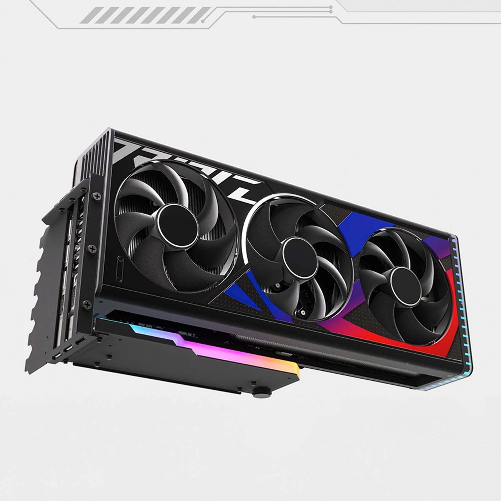 15cm PCI-E 4.0 X16ライザーケーブル付き垂直グラフィックカードホルダーキット、ビデオカードサポートキット、GPUマウントグラフィックカードブラケット