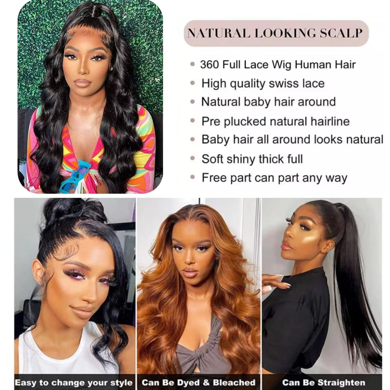 40 Inch 360 Full HD Lace Frontal Body Wave Wigs Human Hair Preplucked Brazilian 250 Density 13x6 Lace Front Human Hair Wig image 6