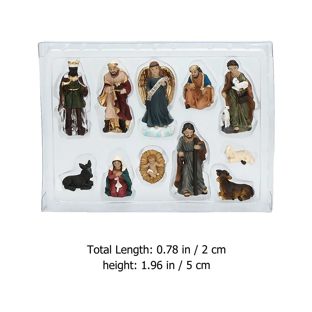 Christmas Nativity Scene Figurine Sculpture The Gift Religious Gifts Crafts Figures for Indoor